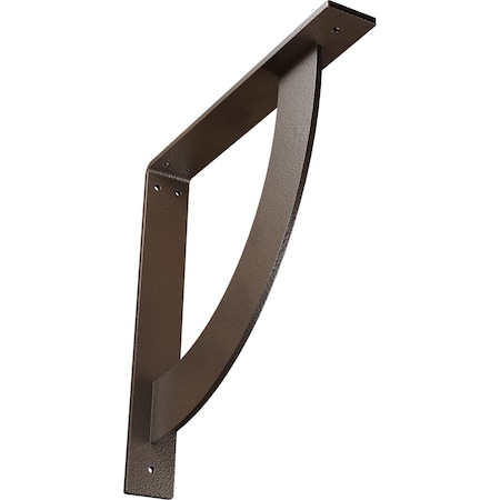 Ekena Millwork Bulwark Steel Bracket, Hammered Brown 2"W x 14"D x 14"H BKTM02X14X14BUHBR